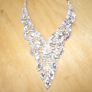 Faux Diamond Statement Necklace